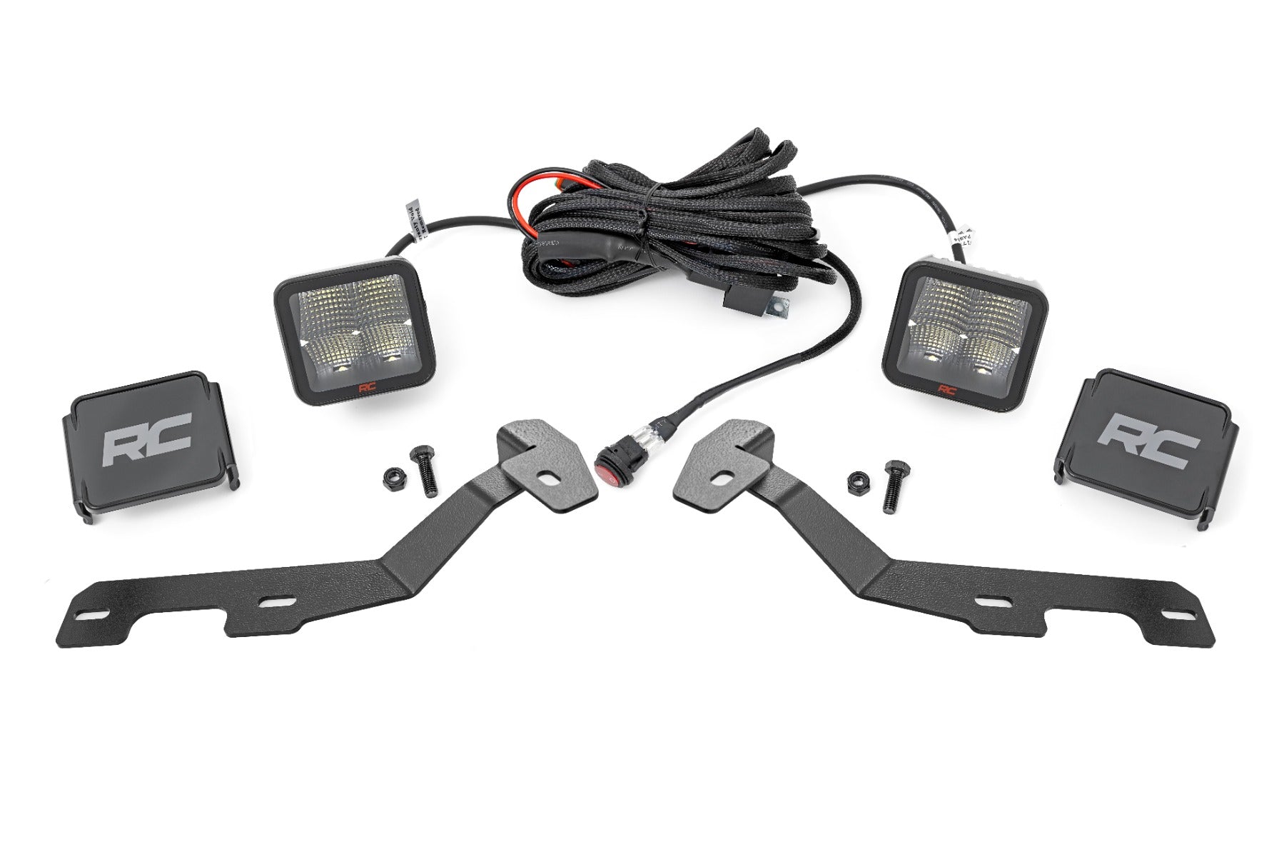 LED Light Kit Ditch Mount 2 Inch Spectrum Pair Spot Ram 1500 (19-26) Rough Country