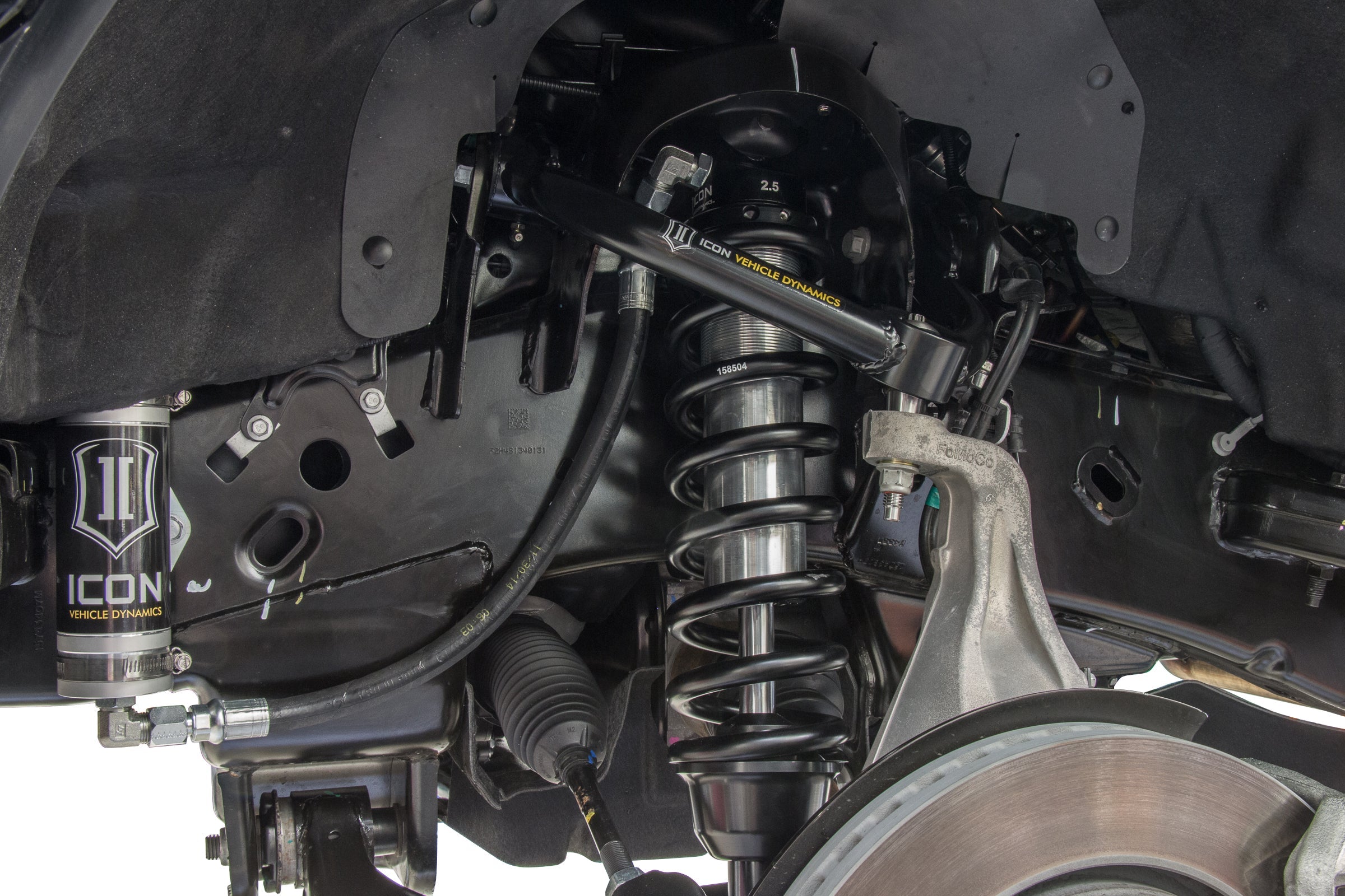 ICON 2014 Ford F-150 4WD, 1.75-2.63” Lift, Front, V.S. 2.5 Series Coilover Kit, Remote Reservoir