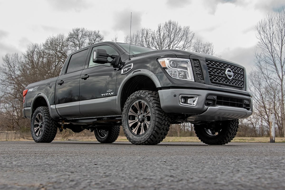 3 Inch Lift Kit Red Nissan Titan 2WD/4WD (2004-2024) Rough Country