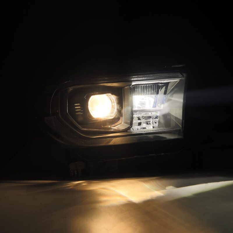 AlphaRex LUXX-Series LED projector headlight for 07-13 Toyota Tundra and 08-17 Sequoia with sequential signal and DRL.