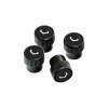 Vossen Classic V Valve Stem Cap Set - Black/Black