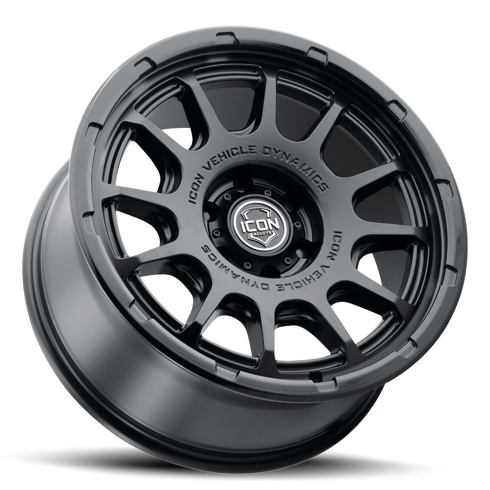 Rancho 20 X 9 / 6 X 5.5 0MM Offset 5 Inch Back Space Double Black, ICON Alloys