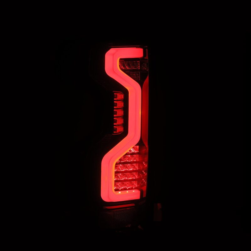 AlphaRex PRO-Series LED tail lights for 2019-2023 Chevrolet Silverado 1500/2500HD/3500HD in jet black finish.
