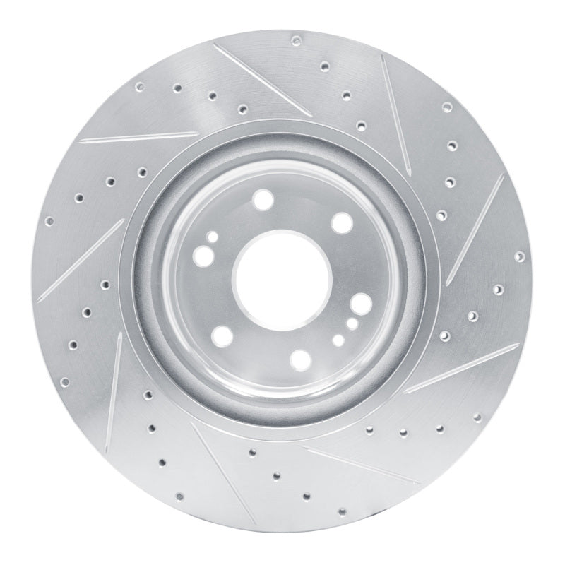 R1 21-25 Cadillac Escalade ESV Front Left Drilled & Slotted Silver Brake Rotor