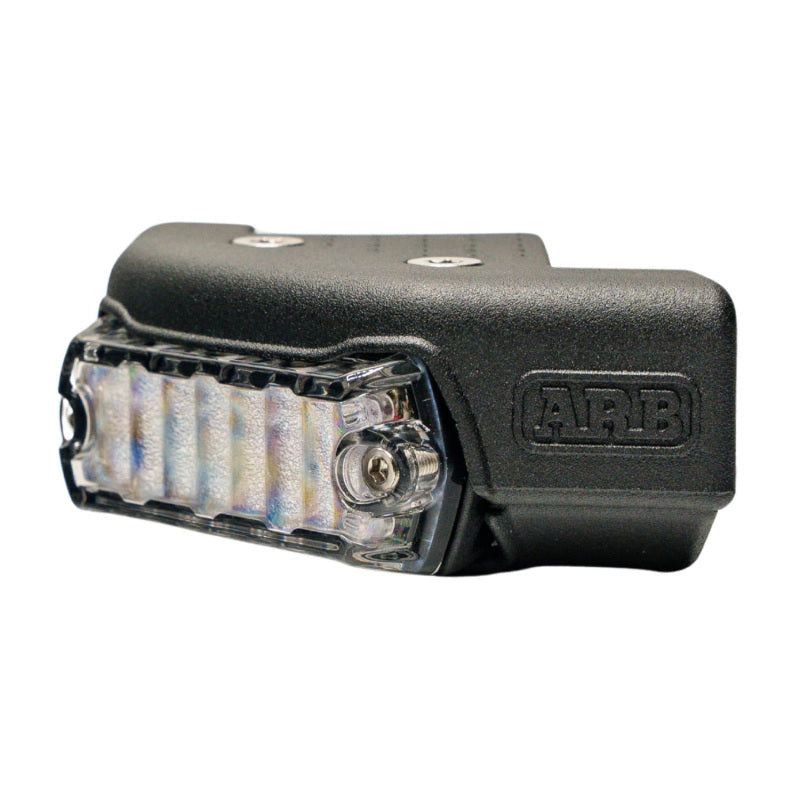 ARB Nacho Nano Base Rack Corner Cap 4-Light Kit featuring a compact design with integrated LED lights for enhanced visibility.