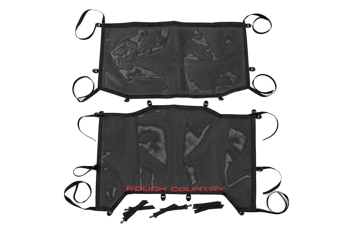 Mesh Bikini Top Plus Black Jeep Wrangler JL (21-23)/Wrangler Unlimited (18-23) Rough Country