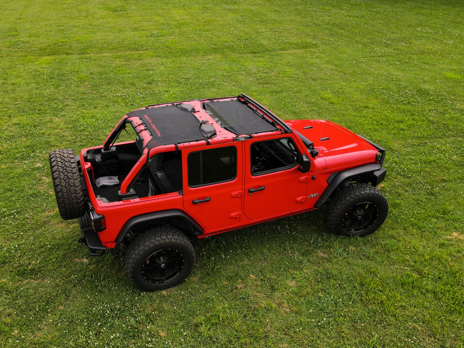 Mesh Bikini Top Plus Black Jeep Wrangler JL (21-23)/Wrangler Unlimited (18-23) Rough Country