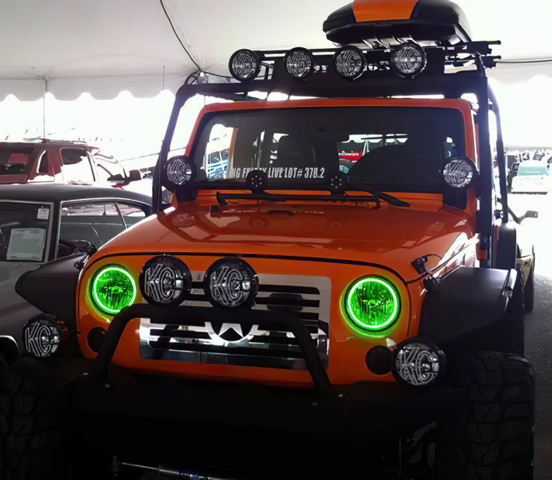 Oracle Jeep Wrangler JK 07-17 LED Waterproof Halo Kit - ColorSHIFT w/o Controller
