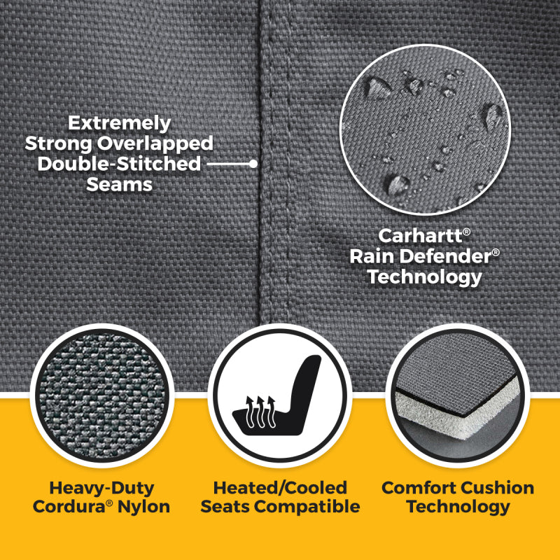 Covercraft 15-20 Ford F-150 Carhartt Super Dux PrecisionFit Custom 1st Row Seat Covers - Gravel