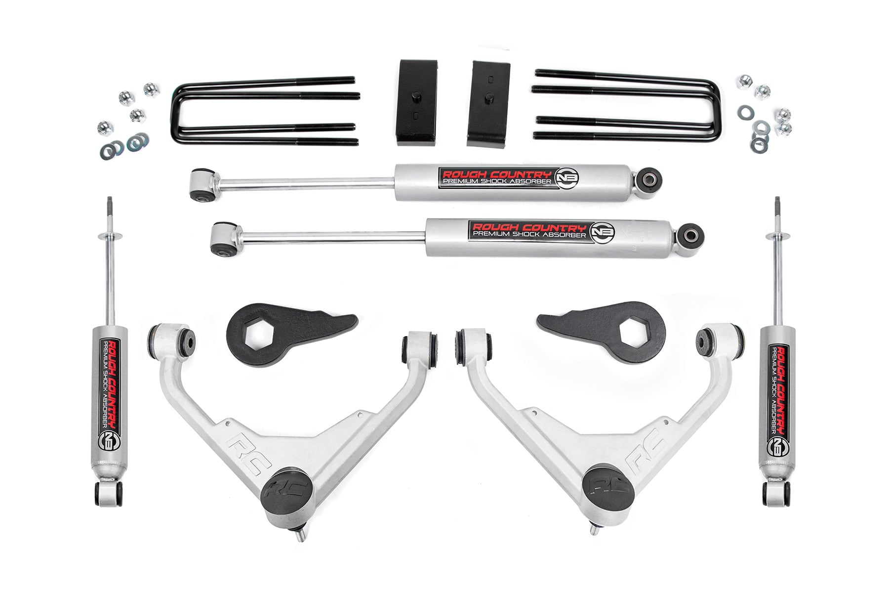 3 Inch Lift Kit FK/FF Code Silverado/Sierra 2500 HD Suburban/Yukon XL 2500 (01-10) Rough Country