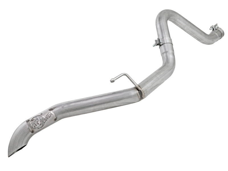 Stainless steel afe MACH Force-Xp tailpipe designed for enhanced exhaust flow and performance in offroad vehicles.