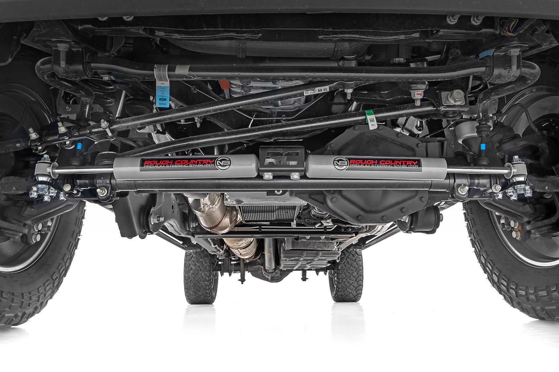 N3 Steering Stabilizer Dual 2-8 Inch Lift Ford F-250/F-350 Super Duty (05-24) Rough Country