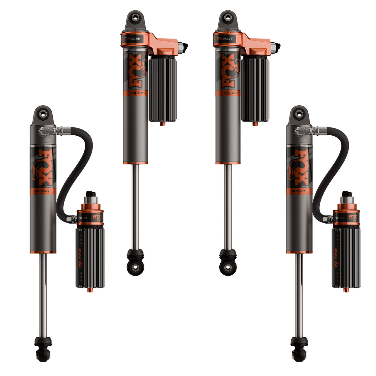 Shock Absorber 20-On Jeep Gladiator JT 3.0 Factory Race Series Remote Reservoir 3.5-4.5 Lift Live Valve Connected Suspension Requires Front Driveshaft Kit FOX