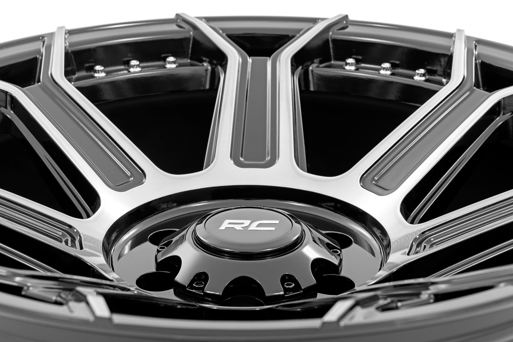 89 Series Wheel One-Piece Black Machined Gunmetal 20x9 6x5.5 +18mm Rough Country