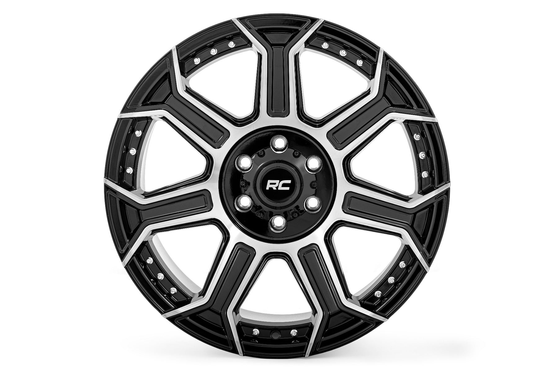 89 Series Wheel One-Piece Black Machined Gun Metal 20x10 6x135 -19mm Rough Country