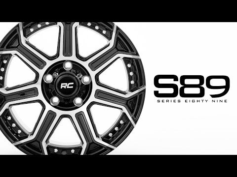 89 Series Wheel One-Piece Black Machined Gun Metal 22x10 6x5.5 -25mm Rough Country