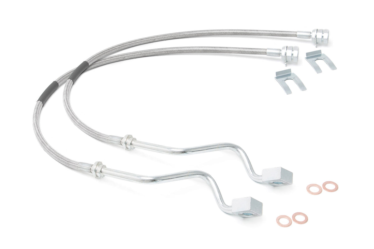 Brake Lines Stainless FR 4-8 Inch Lift Ford F-250/F-350 Super Duty (99-04) Rough Country