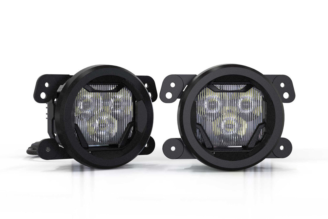 MORIMOTO 4BANGER LED FOG LIGHTS: JEEP WRANGLER JK (2007-2017) 3IN (ROUND)