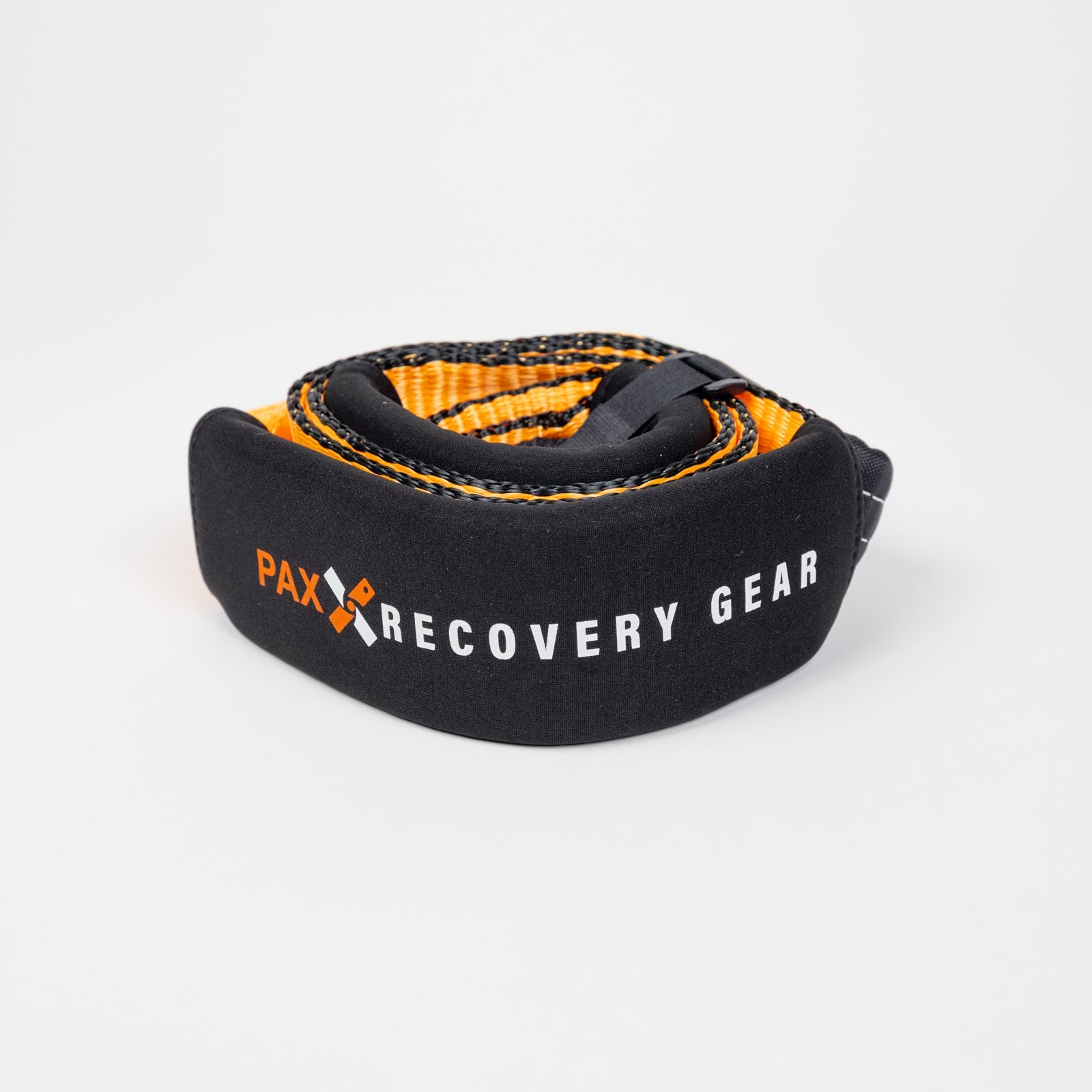 8-foot tree saver strap designed for offroad recovery, featuring durable materials and a protective sleeve for tree safety.