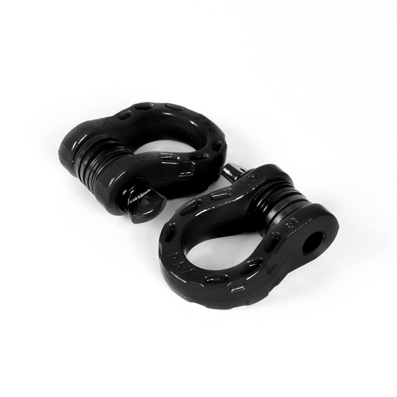 Heavy-duty 8-ton D-ring shackle designed for offroad recovery and towing applications, featuring a durable black finish.