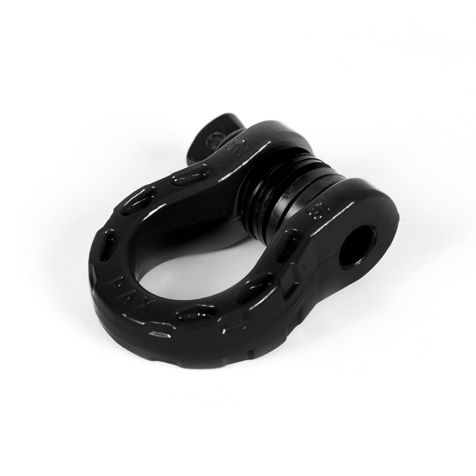 8 Ton D-Ring Shackle designed for heavy-duty towing and recovery, featuring a durable black finish for enhanced strength.