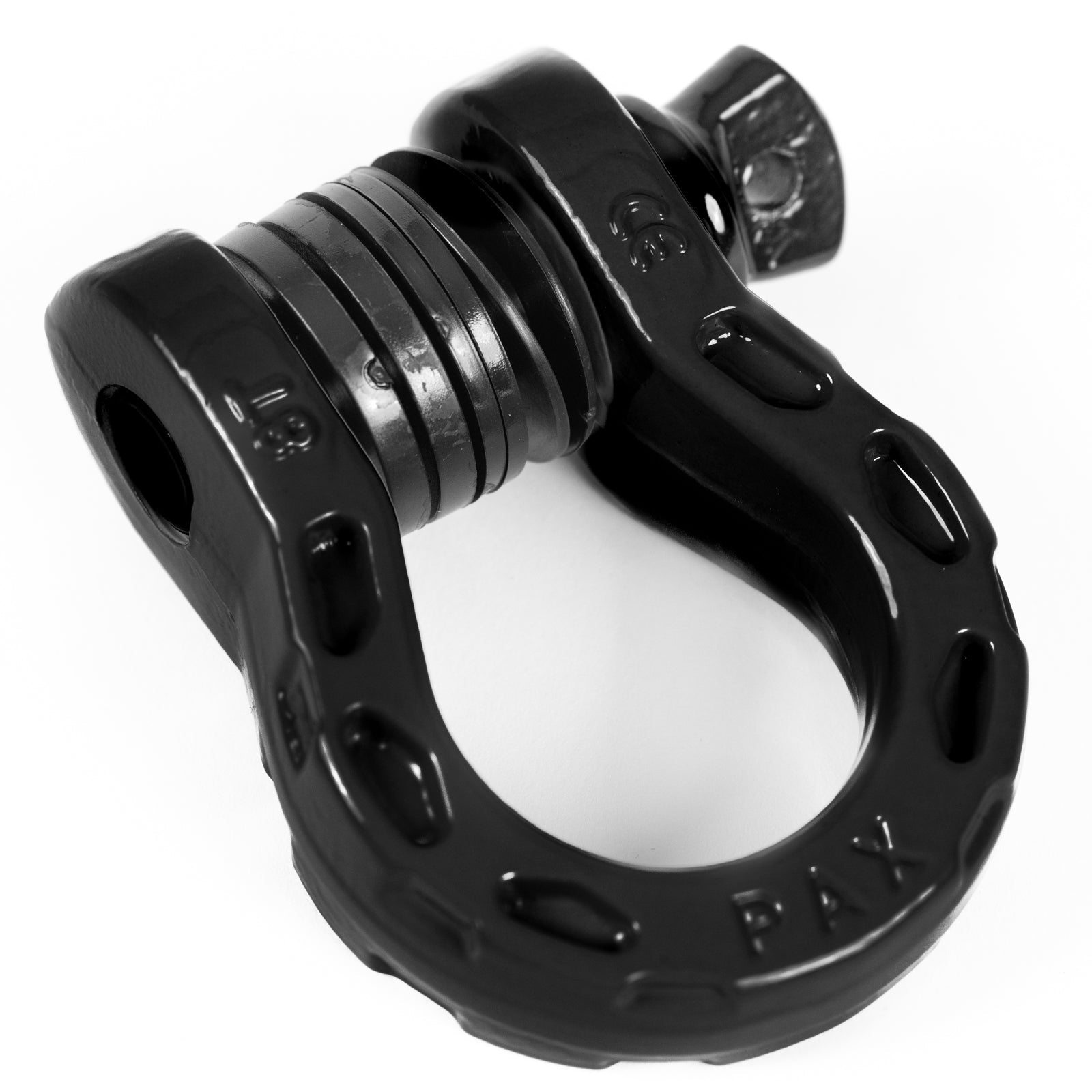 8 Ton D-Ring shackle designed for heavy-duty towing and recovery applications, featuring a durable black finish.