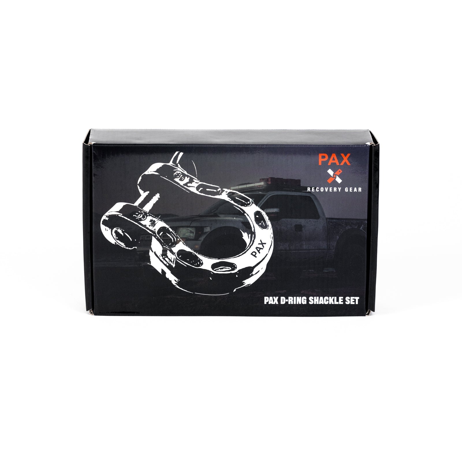 8 Ton D-Ring Shackle packaging featuring a durable design for offroad recovery applications. Ideal for trucks and SUVs.