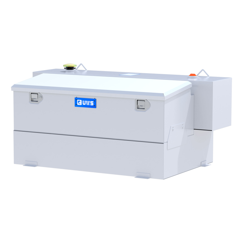 UWS White Hammerhead-Style 100-Gallon Steel-Aluminum Combo Transfer Tank Model ST-100HH-CB-W