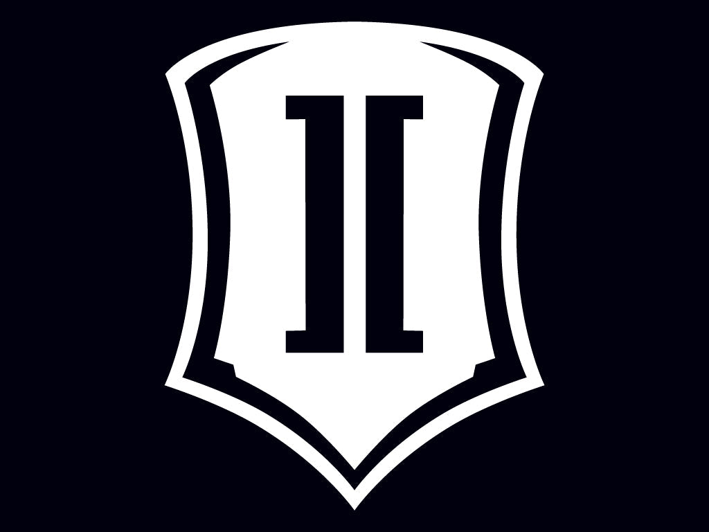 ICON Vehicle Dynamics Shield Logo Sticker, White, 15” Tall