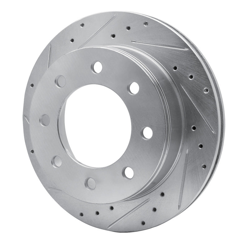 R1 99-25 Chevrolet Suburban 2500 Rear Left Drilled & Slotted Silver Brake Rotor