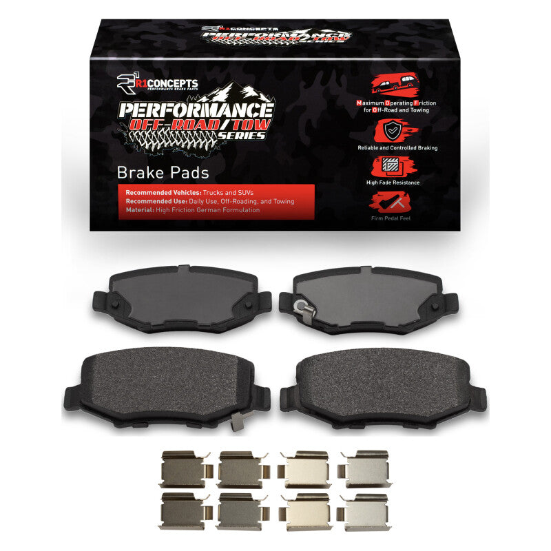 R1 2007-2018 Dodge Nitro Rear Performance Off-Road/Tow Brake Pads & Hardware Kit