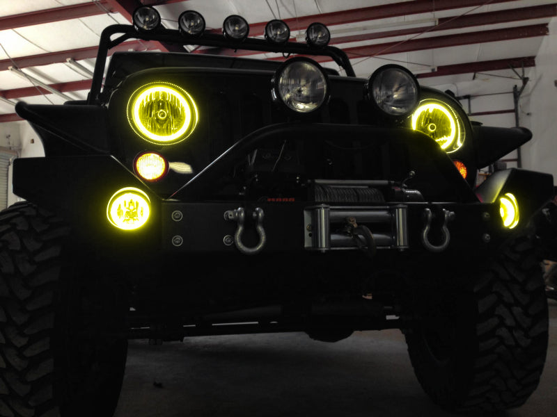 Oracle Jeep Wrangler JK 07-17 LED Waterproof Halo Kit - ColorSHIFT w/ 2.0 Controller