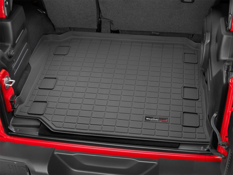 WeatherTech 2018+ Jeep Wrangler Unlimited JL w/Subwoofer Cargo Liners - Black