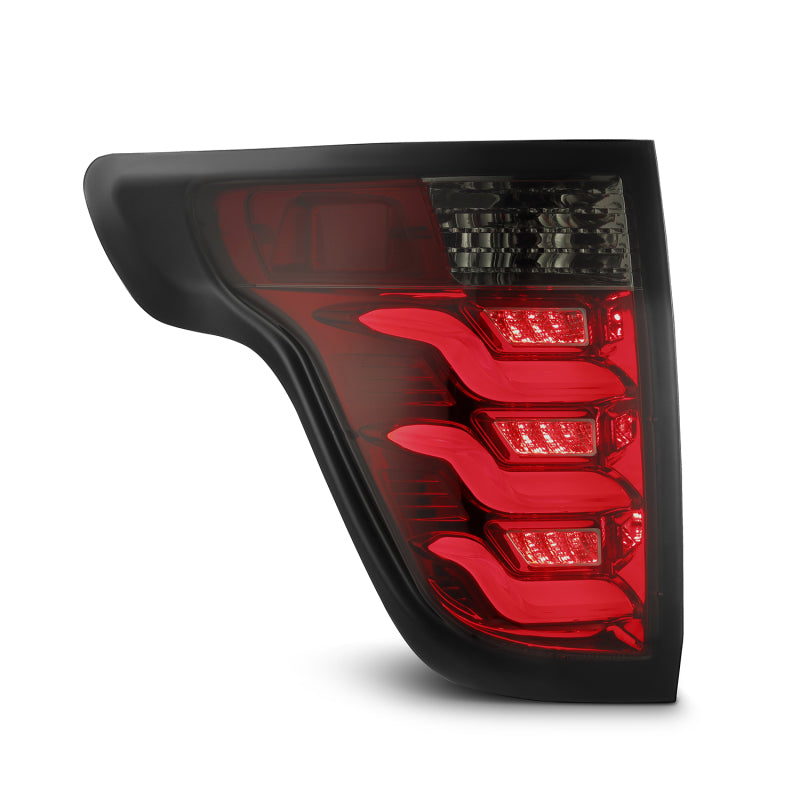 AlphaRex PRO-Series LED tail lights for 11-15 Ford Explorer in red smoke finish, enhancing style and visibility.