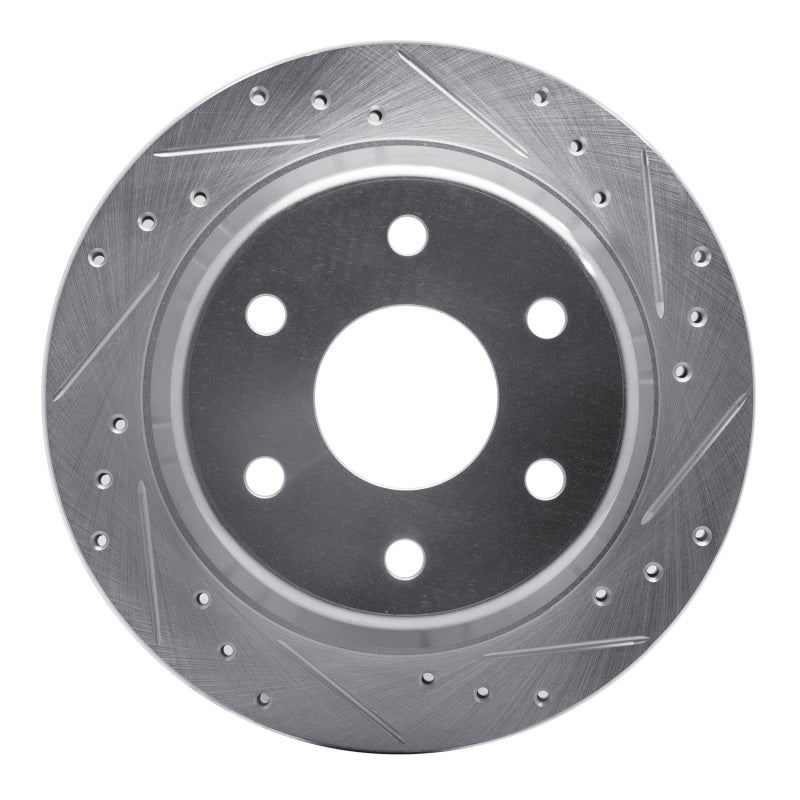 R1 99-07 Chevrolet ASTRO Rear Right Drilled & Slotted Silver Brake Rotor