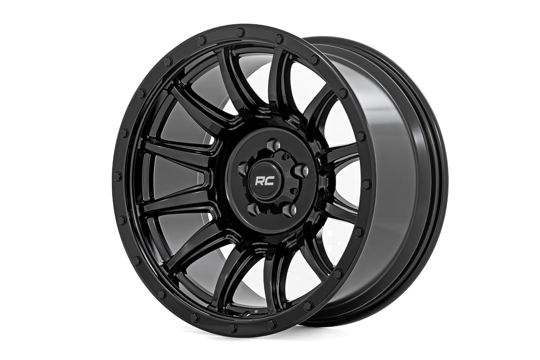 90 Series Wheel One-Piece Gloss Black 18x9 6x5.5 0mm Rough Country