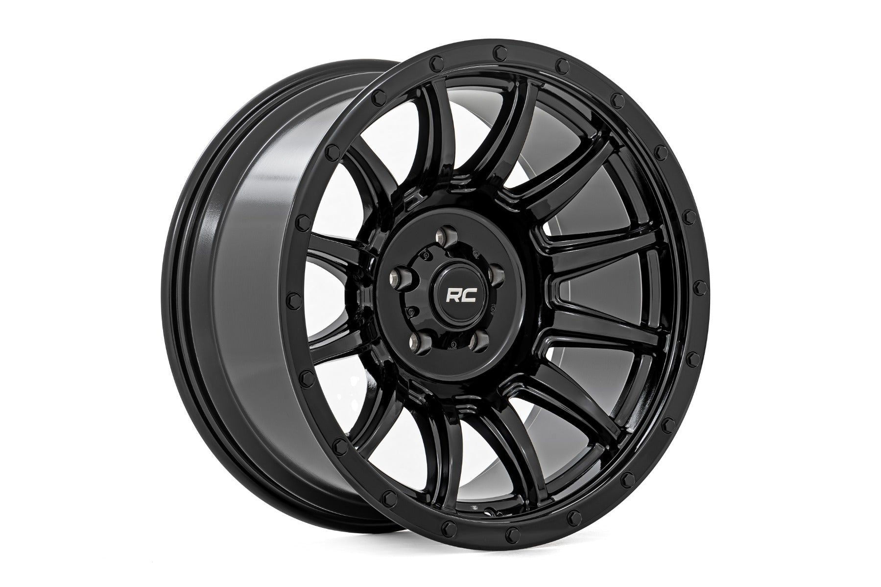90 Series Wheel One-Piece Gloss Black 20x9 6x5.5 -12mm Rough Country