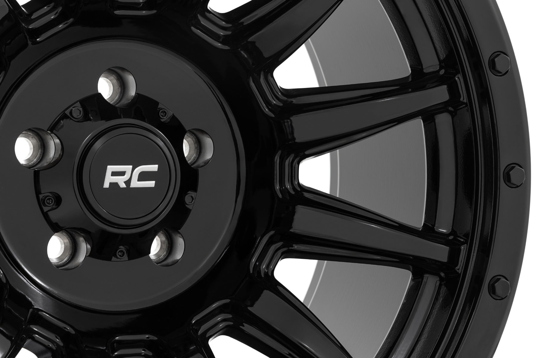 90 Series Wheel One-Piece Gloss Black 20x10 6x5.5 -19mm Rough Country