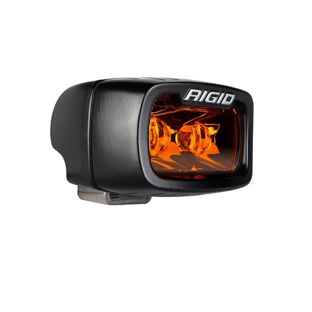 LED Light Pods SR-M AmberPRO Single Surface Mount Brackets  Hardware Wire Harness & Switch Black Cover Rigid Industries