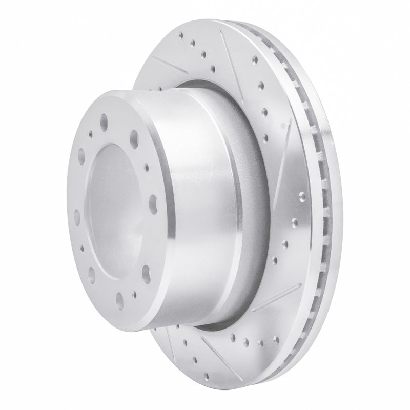 R1 09-25 Dodge Ram 2500 Rear Right Drilled & Slotted Silver Brake Rotor