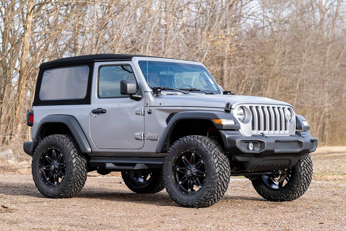 3.5 Inch Lift Kit C/A Drop Front D/S M1 Jeep Wrangler JL Rubicon (18-23) Rough Country