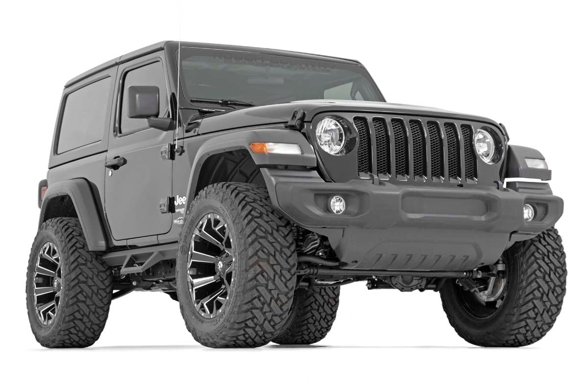 Contoured Drop Steps 2 Door Jeep Wrangler JL 4WD (2018-2026) Rough Country