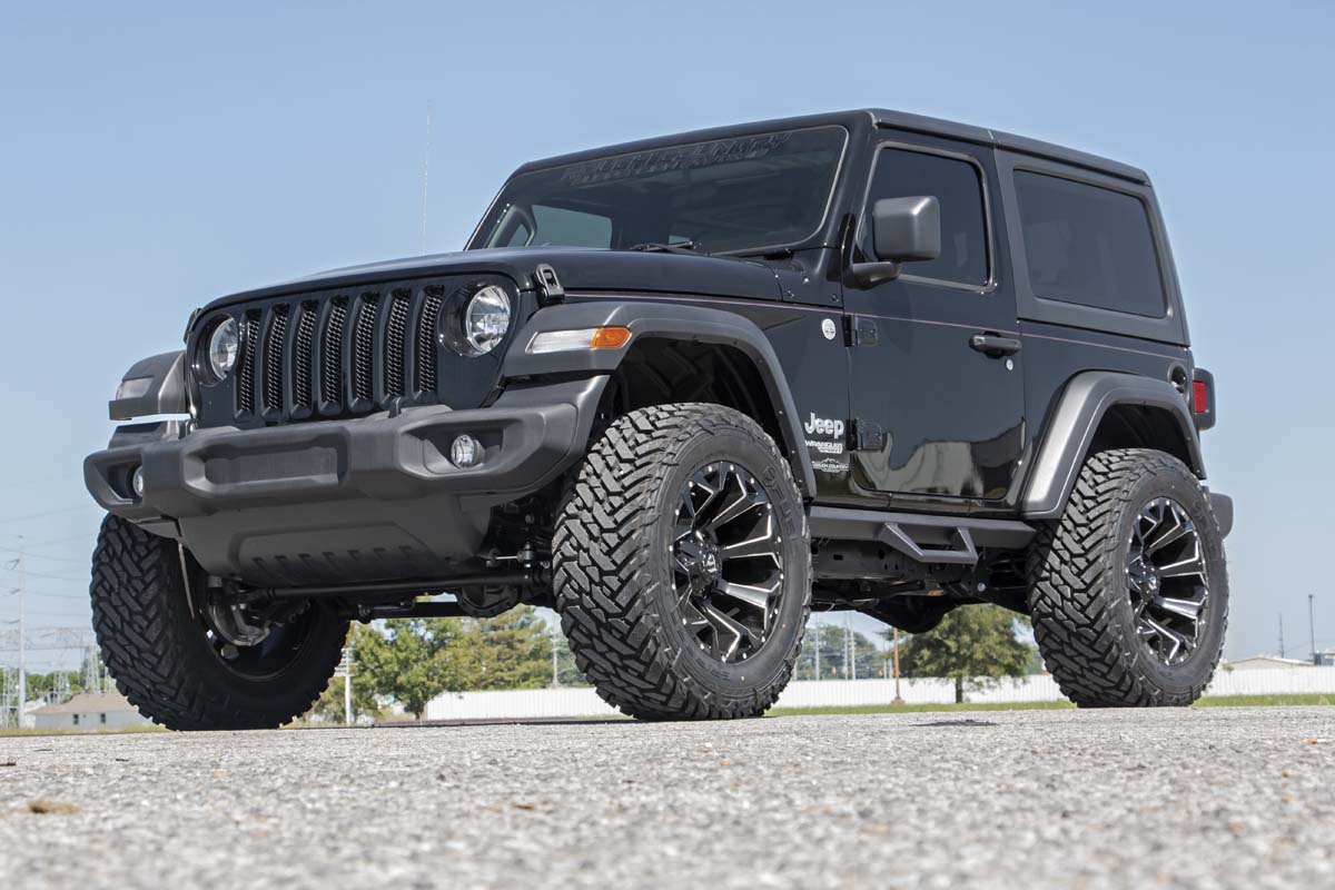 Contoured Drop Steps 2 Door Jeep Wrangler JL 4WD (2018-2026) Rough Country