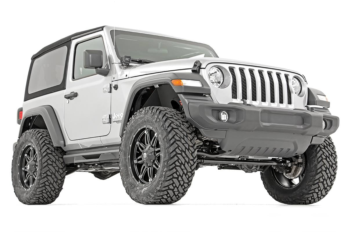 3.5 Inch Jeep Suspension Lift Kit Vertex Reservoir Stage 2 Coils & Adj. Control Arms 18-20 Wrangler JL Rubicon-2 Door Rough Country