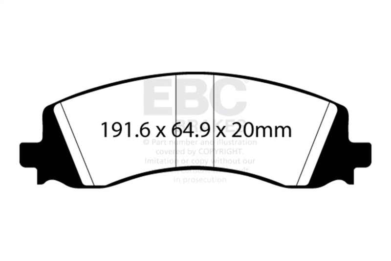 EBC 2020+ Ram 2500 HD 6.4L Greenstuff Rear Brake Pads