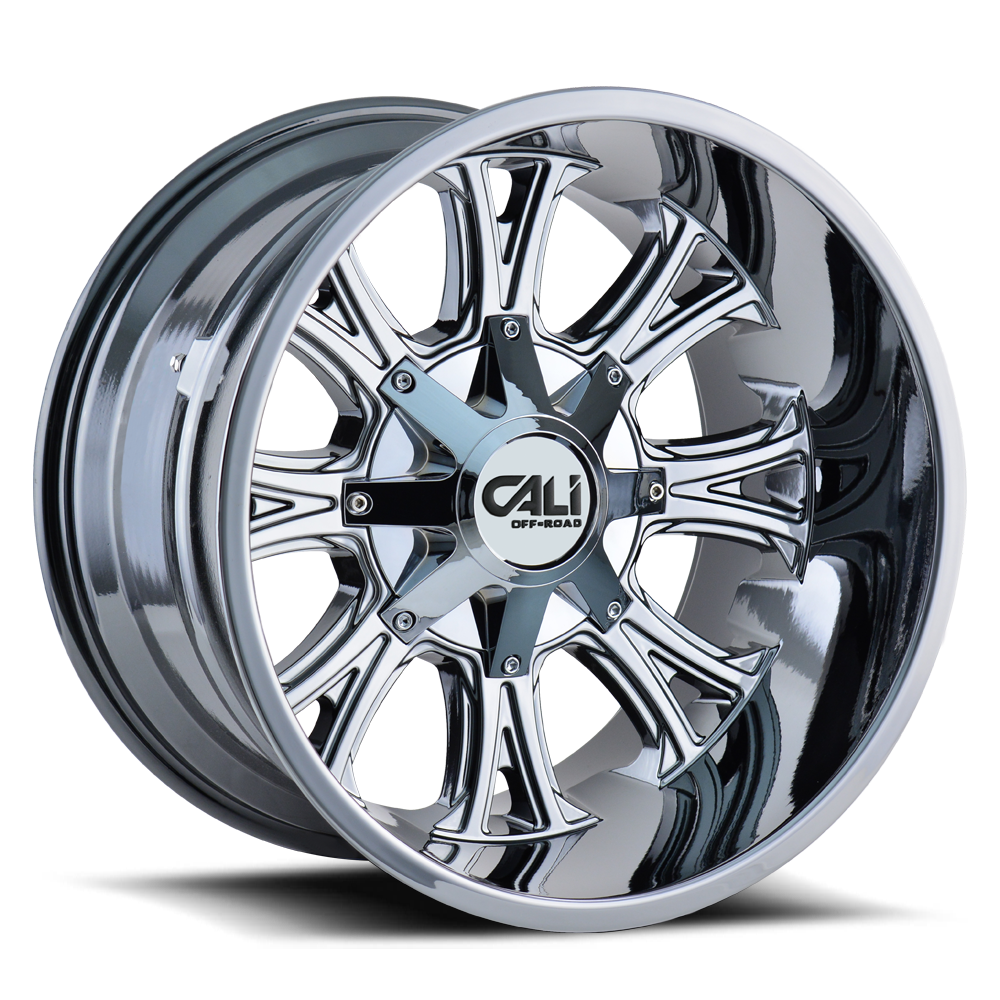 Cast Aluminum Wheels Americana 9101 CH 20x10 Chrome 8 On 165.1/8 On170 Bolt Pattern -25 Offset Cali Offroad Wheels