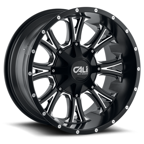 Cast Aluminum Wheels Americana 9101 SB 20x12 Milled Spokes Satin Black 8 On 180 Bolt Pattern -44 Offset Cali Offroad Wheels