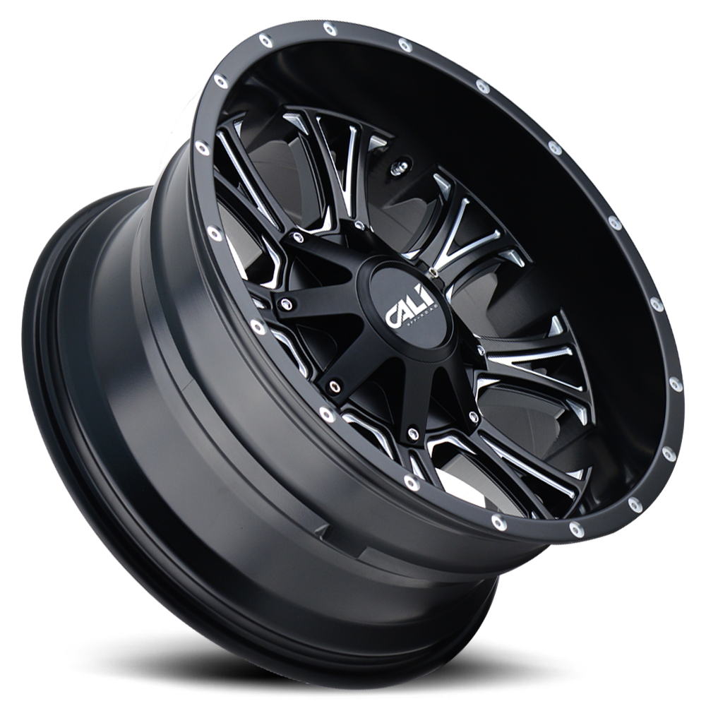 Cast Aluminum Wheels Americana 9101 SB 20x9 Milled Spokes Satin Black 8 On 165.1/8 On170 Bolt Pattern 0 Offset Cali Offroad Wheels