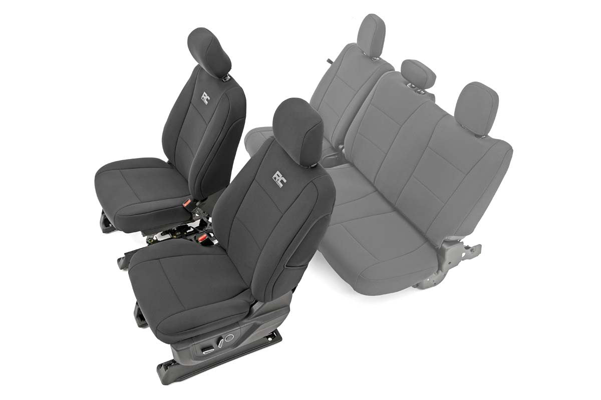 Seat Covers Front Bucket Seats Ford F-150/Lightning/F-250/F-350 (15-25) Rough Country