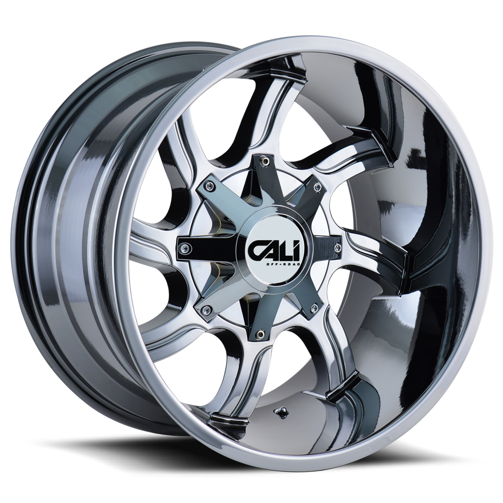 Cast Aluminum Wheels Twisted 9102 CH 20x12 Chrome 6 On 135/6 On139.7 Bolt Pattern -44 Offset Cali Offroad Wheels